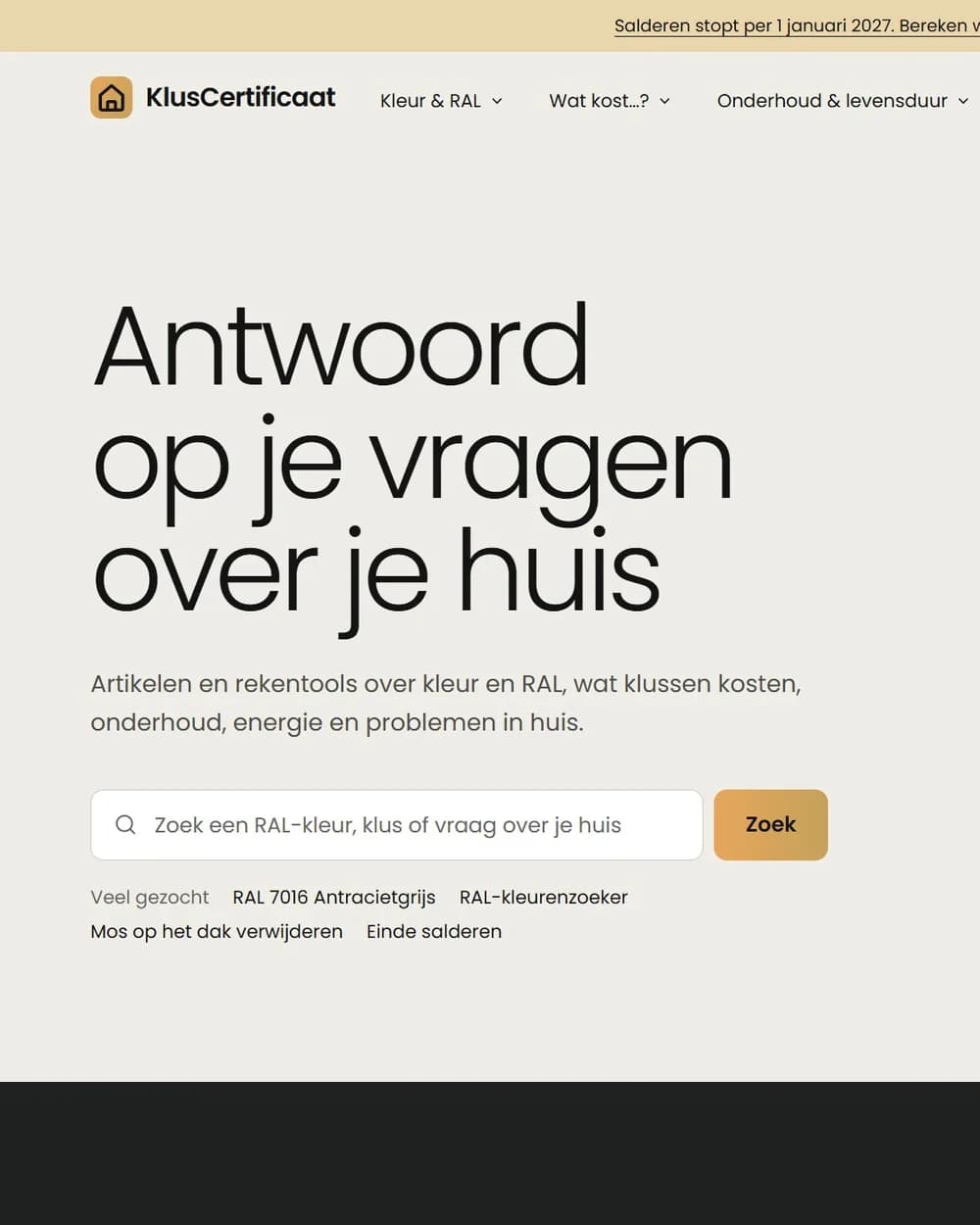 De website van KlusCertificaat